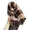 Autumn and Winter Scarf Women's Winter Double sided Plaid High End Tassel Thickened Warm Plum Sauce Purple Scarf