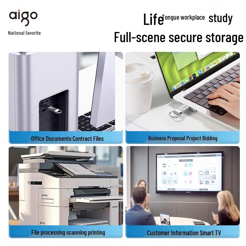 aigo U310 32GB USB3.2 High-Speed Metal USB Flash Drive