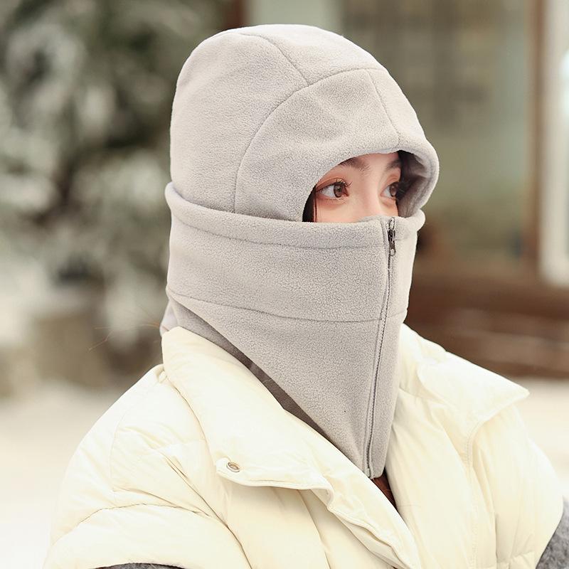 

Женская шапка Baotou для велоспорта: Теплая шапка Lei Feng с ветрозащитной маской и бархатными наушниками для осени и зимы. One Size