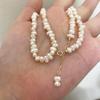 Freshwater Baroque Pearl Necklace Female Alien Growth Pattern Thread Small Granules Irregular Oval Pearl Clavicle Chain
