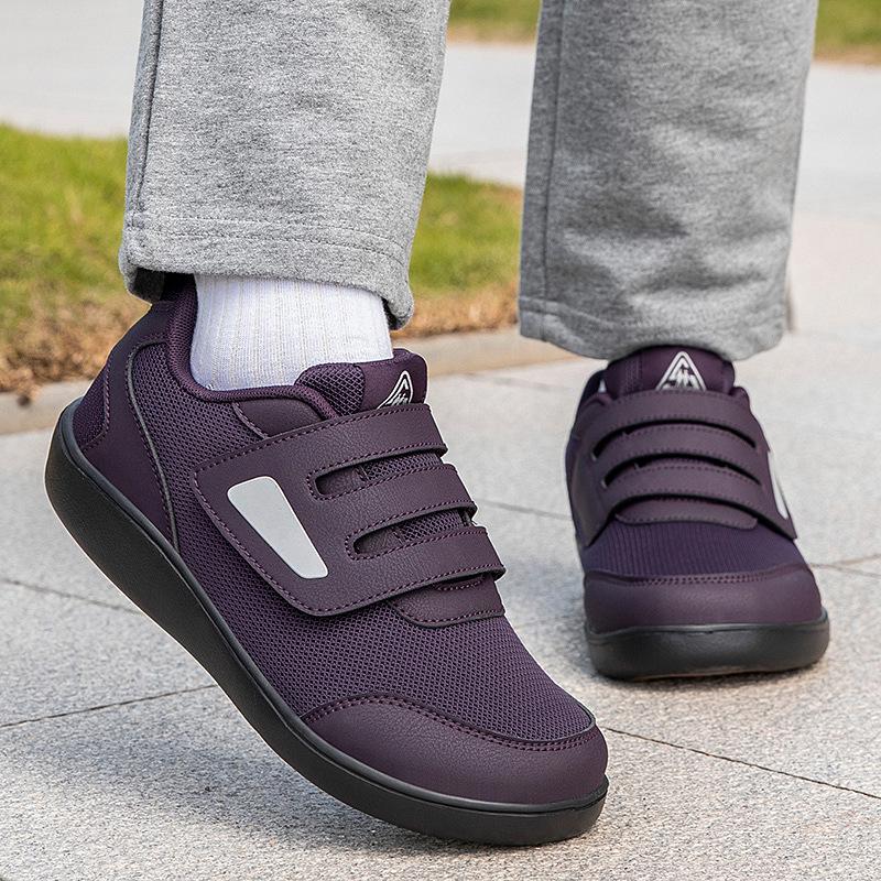 Breathable Wide-Width Fly-Knit Walking Shoes for Elderly Women