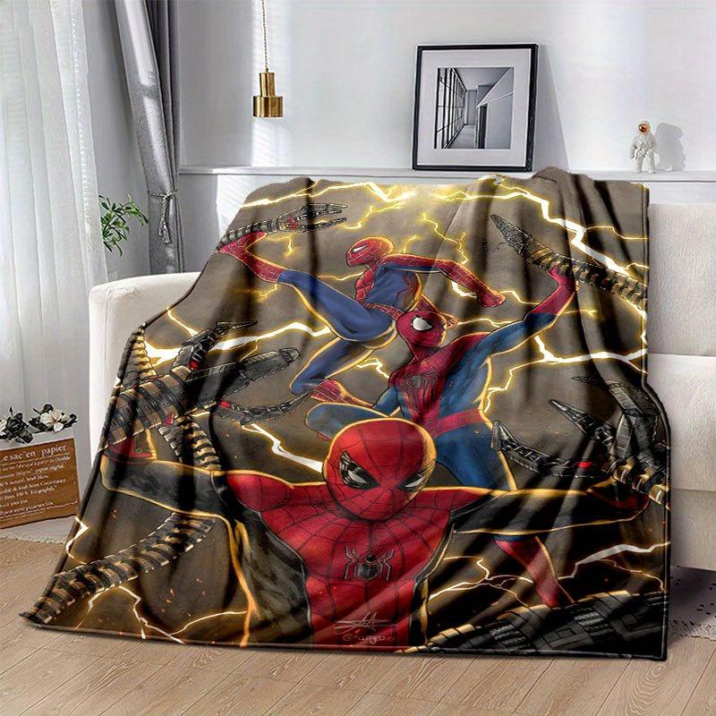 Spider-man Cute Printed Blanket Rectangular Soft Comfortable Modern Style Polyester