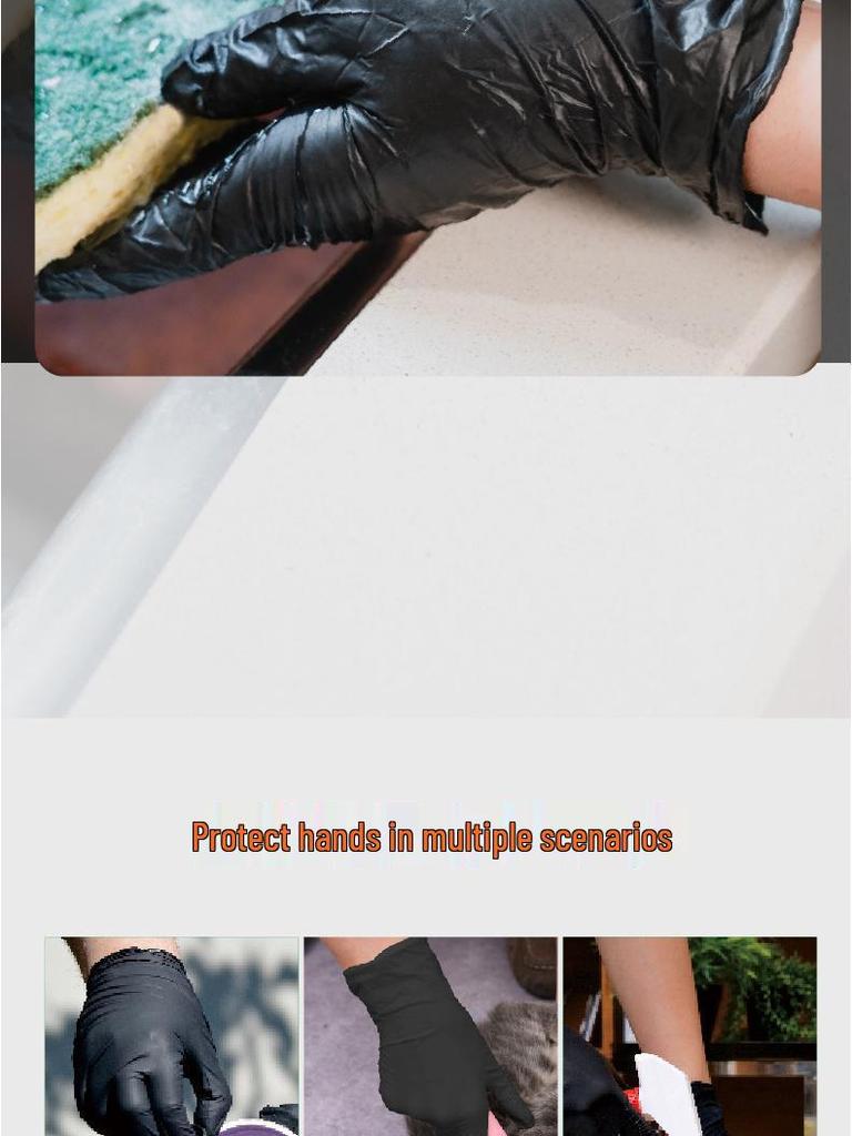 Aimasiting High Elastic Durable Nitrile Gloves for Food, Baking, Cleaning, and Daily Protection