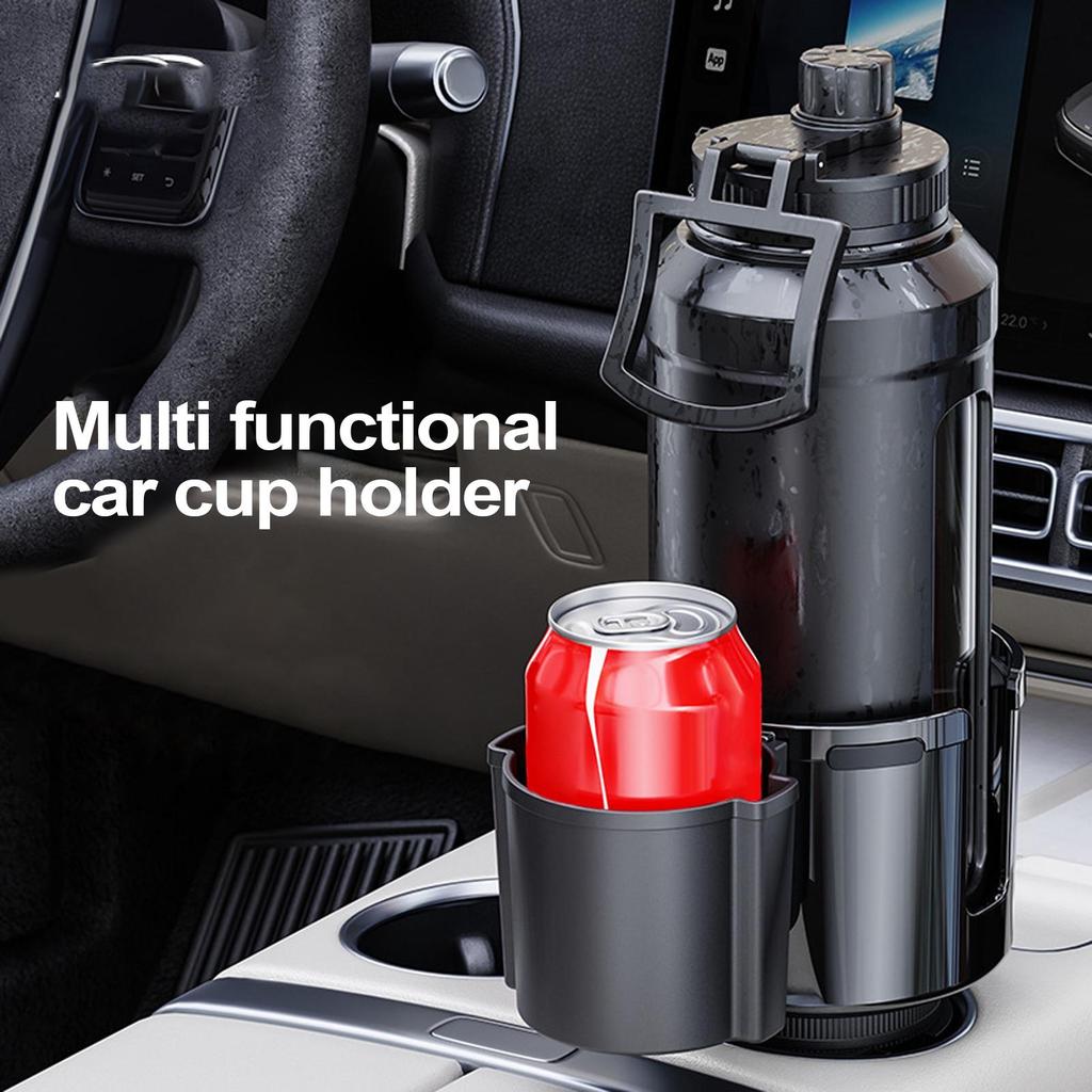 Universal Car Cup Holder Expander Adjustable Adapter For Large Coffee Mugs Smartphone Water Bottle Umbrella, Fits All Vehicles