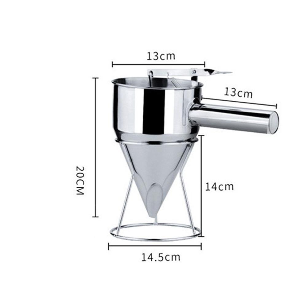 with Handle Liquid Funnel Dispenser Stainless Steel Batter Liquid Dispenser  Cooking Tool
