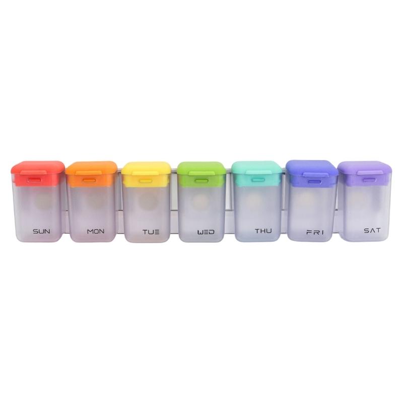 Transparent Refrigerator Mounted Pills Case With Silicone Lid Travel Friendly Medicine Container Tablets Organiser