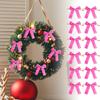 12pcs Nœuds de Noël Ornements pour Sapin de Noël Pour Couronnes Ruban Velours Nœud DIY Décorations de Fête 2025 Noël Décoration de Maison