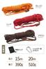 Dog Long Round Shoulder Medium-sized Leash, 20m, Brown, Rope, Strap, Retractable, Training, Lightweight, Tangle-resistant.
