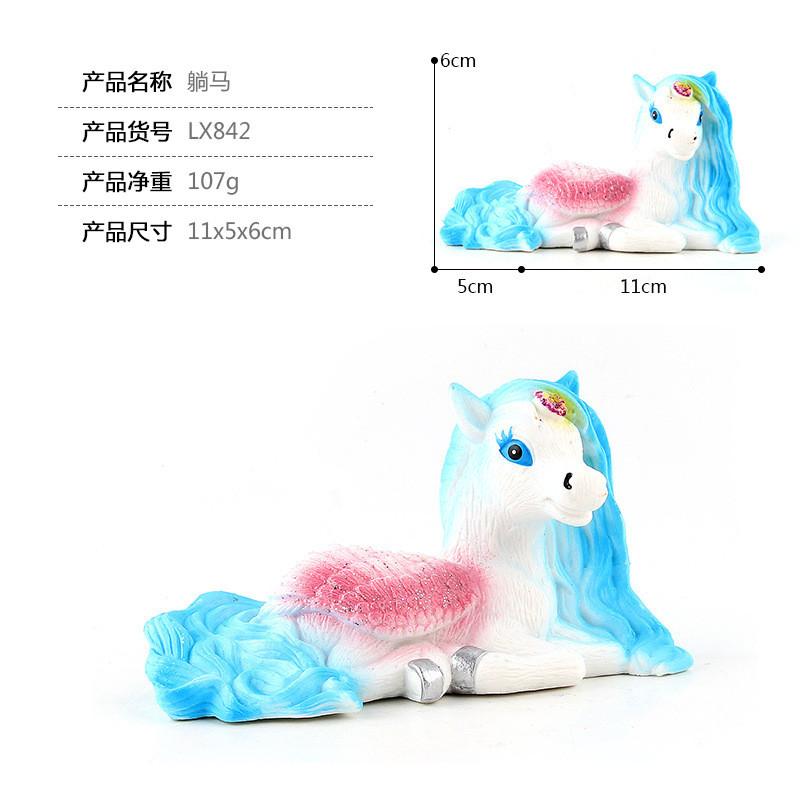 Adorable Unicorn Rainbow Horse Static Model Pvc Figurine Ideal For Children's Play