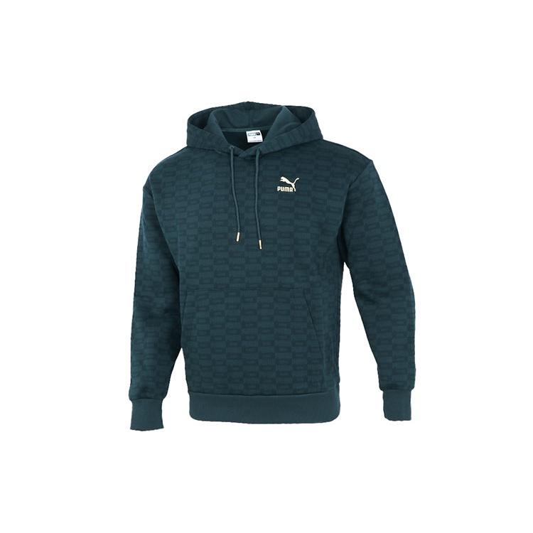PUMA Luxe Aop Full Print Logo Knit Green Men s 534409-80 L