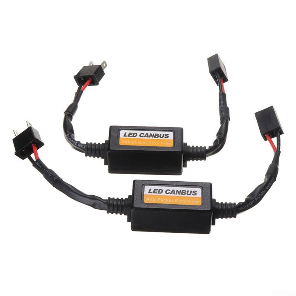 2pcs H7 Headlight LED Canbus Decoder Canceller Error Resistor Anti-Flicker