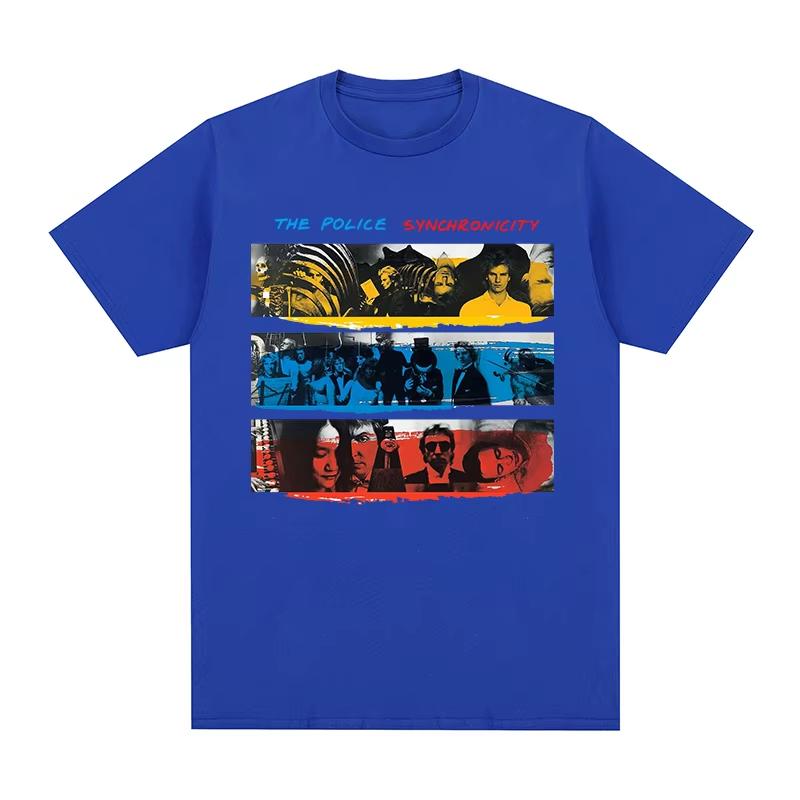Hot Sale The Police Synchronicity Vintage Graphic T-shirt Men Women Hip Hop Streetwear Oversized T-shirt Breathable Streetwear Short Sleeve Casual Tee