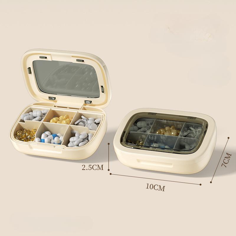 Outdoor Travel Pill Storage Boxes 4/6/21Grids Portable Medicinal Tablet Sealed Bins Small Plastic Pill Sorting Organize Casket