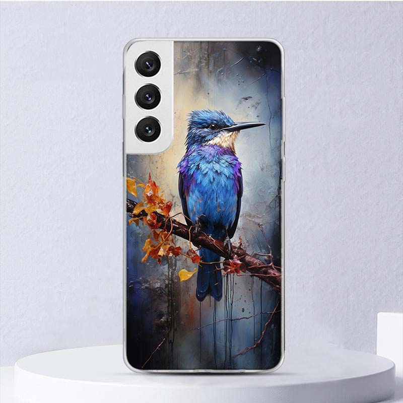 Tier Ölmalerei Vogel Weiche Hülle Für Samsung Galaxy S25 S24 S23 S22 Ultra Handyhülle S20 FE S21 Plus S25 Edge + Funda Coque