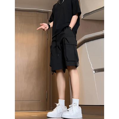 Retro Trendy Workwear Couple Shorts for Summer Thin Loose Casual Quick-drying Sports Wide-leg Five-point Pants