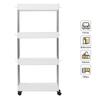 Multilayer Slim Storage Cart Mobile Shelving Unit Organizer Storage Rack for Kitchen Bathroom Laundry Rolling Cart Serving Cart