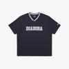 diadora Seersucker Short Sleeve Piste Navy