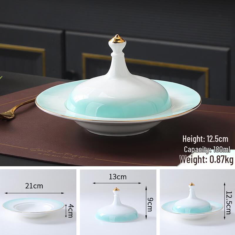 

Jade Exquisite Ceramic Individual Stew Bowl