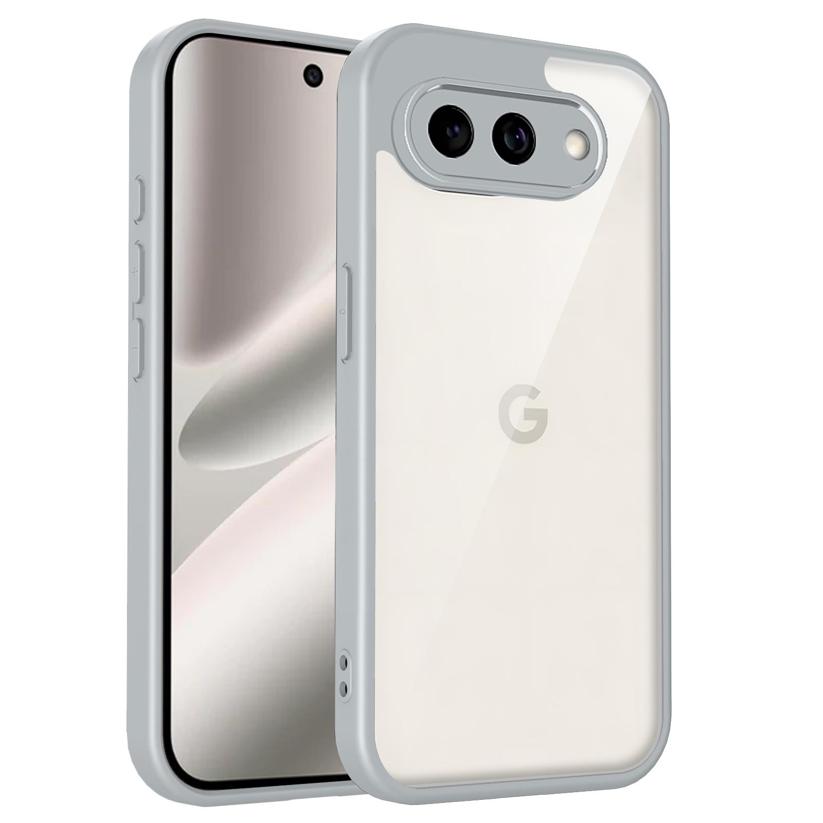 

Для Google Pixel 9A 10A Чохол Подушка безпеки Ударостійкий Силіконовий бампер Прозора Матова задня кришка Жорсткий чохол для телефону для Google Pixel 10A Pc + tpu&Google Pixel 9A сірий колір