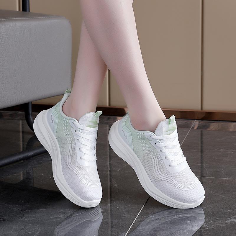 Net shoes women's 2025 spring girls mesh breathable sports shoes versatile, comfortable and lightweight fly-woven casual shoes FZ6609