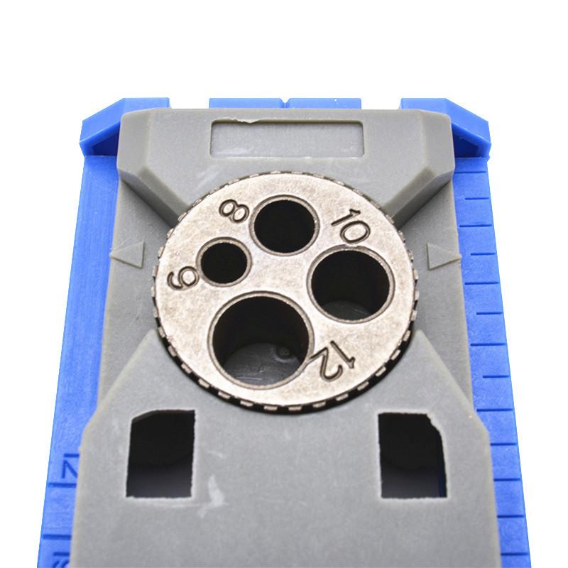 Oblique Hole Locator with Scale Markings for Woodworking and Board Connection