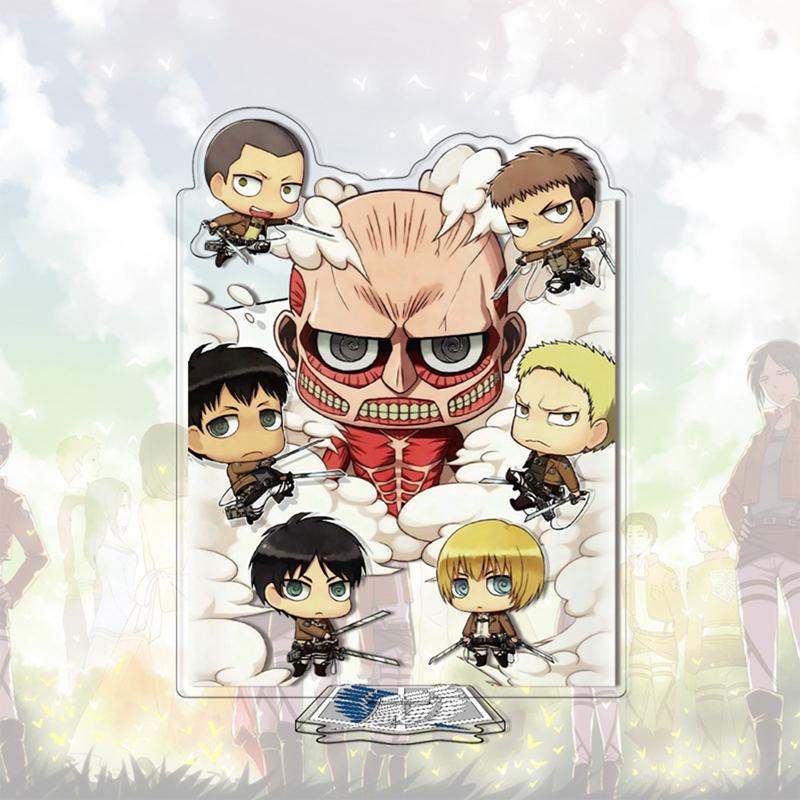 Atak na tytana akrylowy stojak zabawki modele Cosplay Anime figurka dekoracja stojaka figurka kolekcjonerska