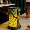 Glowing Night Light Forest Tree Silhouette Desk Lamp Candle Holder Table Lamp  Halloween