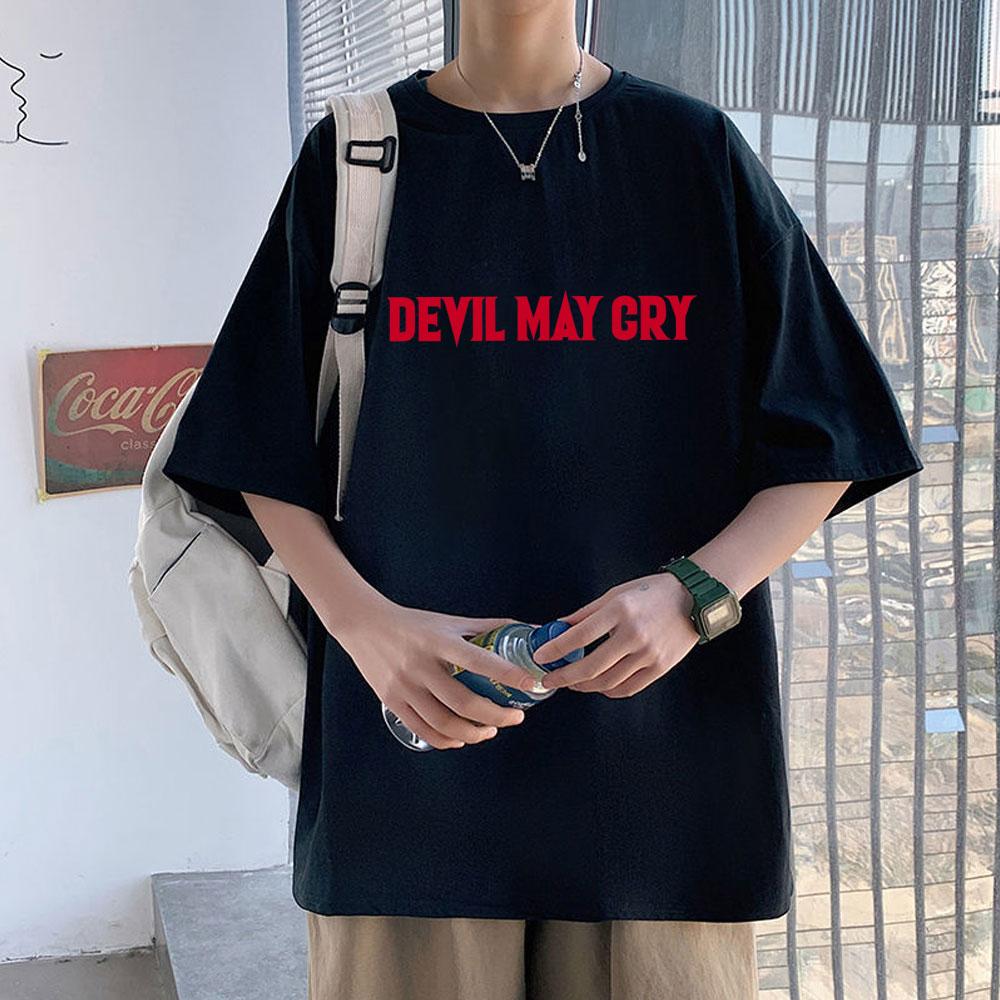 Anime Devil May Cry Son of Sparda Dante Graphic Tshirt Men Women Casual Cotton Vintage T Shirt Mens Fashion Oversized Tshirts