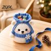 Santa Claus Crochet Pattern Christmas Pouch Kit, DIY Snowman Pouch, Cute Penguin Elk Bear Beginner Friendly Yarn Kit Designs, Storage Bag Craft
