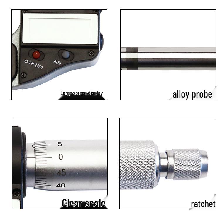 Guilin Guanglu High Precision Digital Micrometer 0-50mm, 0.001mm Accuracy