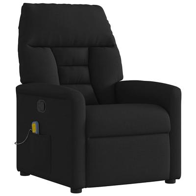 Vidaxl Foldable Massage Armchair, Black, Fabric Upholstered