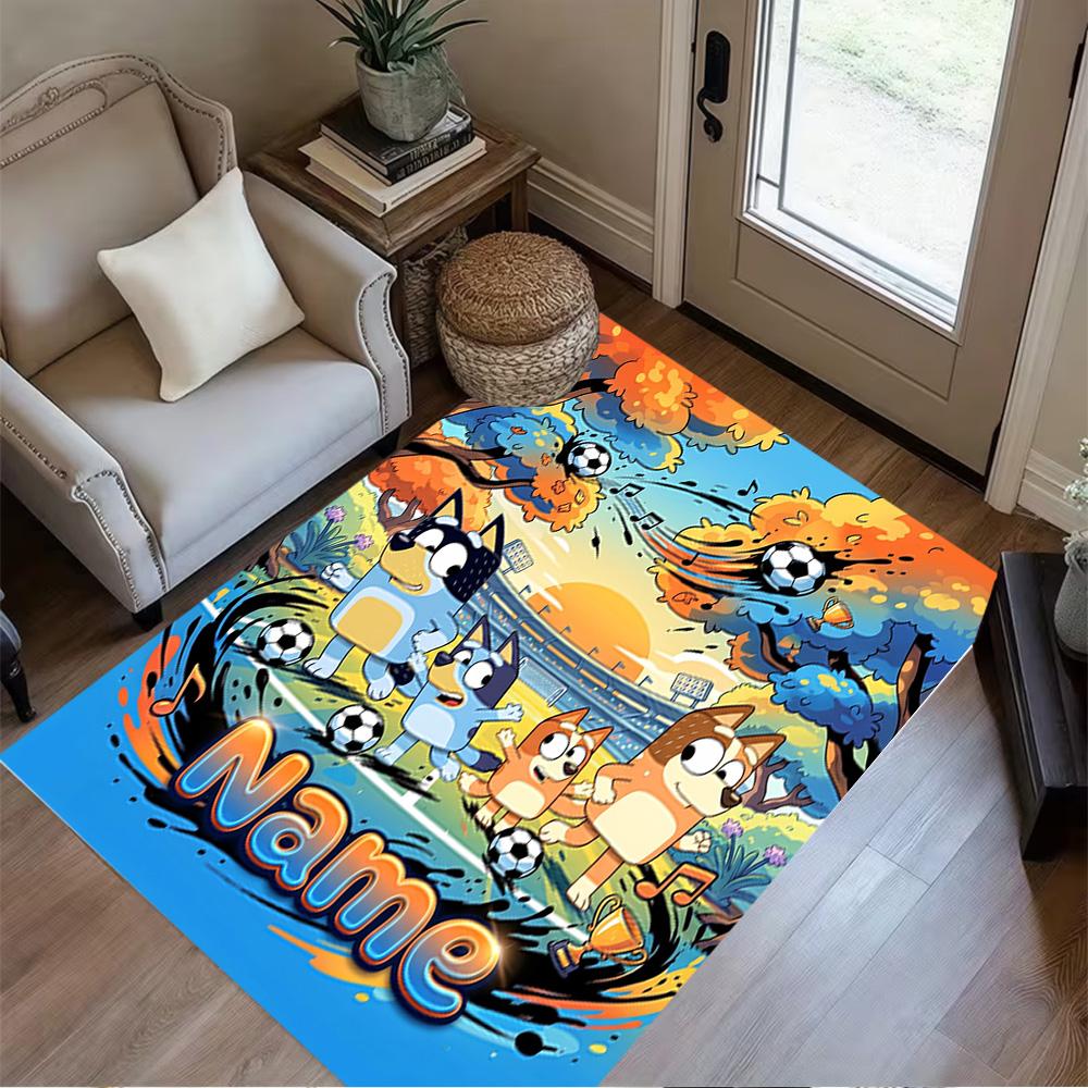 Soccer Fun All Ages Customize Text Area Rug Perfect for Outdoor Study Room Decorate Room Game Room Antislip Carpet Office Home Decor
