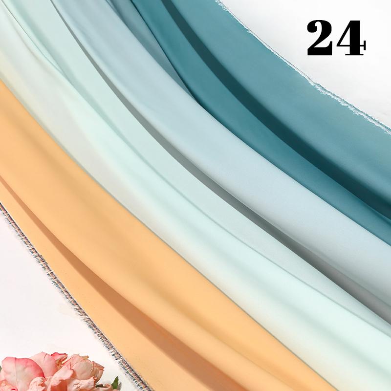 50cm Chiffon Gradient Fabric Hanfu Ancient Style Rainbow Gradient Fabric Stage Costume Design Skirt Dress DIY Sewing Material