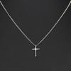 [ZIYMU] Mini Cross Necklace Rosary Crucifix Pendant Chain Sterling Silver 925 Women's 40cm Zm-p-002