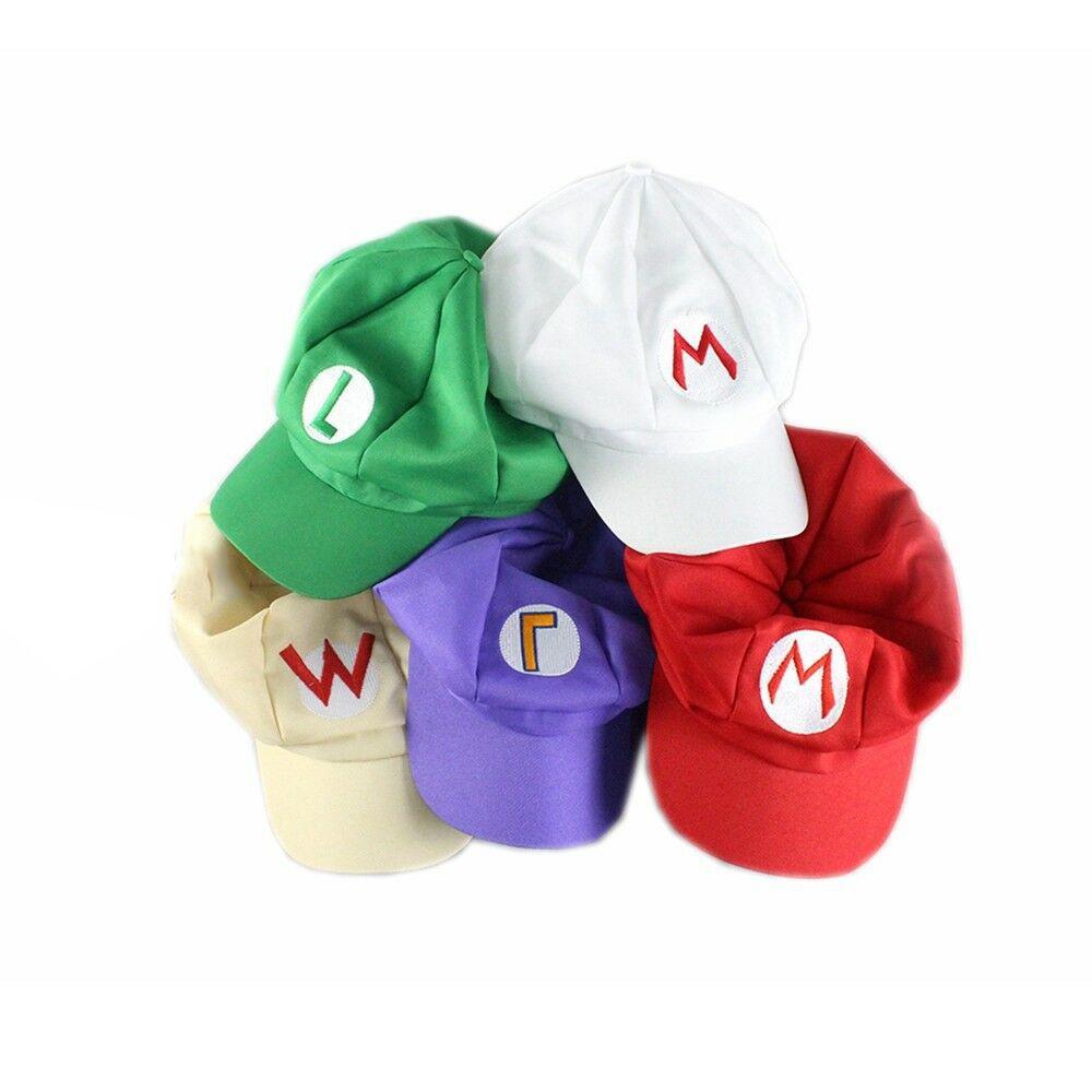 Gorra de Béisbol de Super Mario Bros Luigi Para Adultos y Niños Unisex Accesorio de Disfraz Cosplay