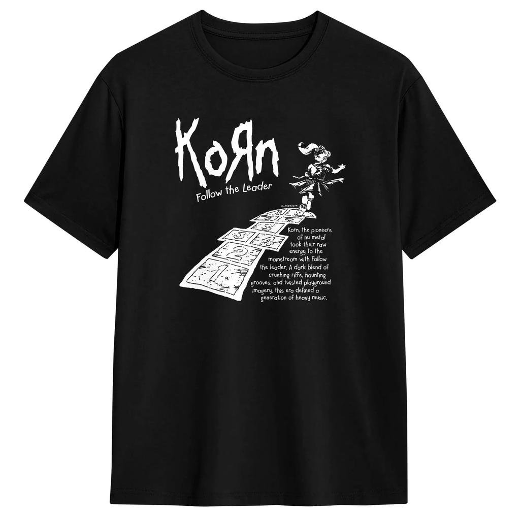 Unisex NuMetal Band Korn Issues 2026 Music T Shirt Pure Cotton Clothes Vintage Short Sleeve Crew Neck Tee Shirt Plus Size TShirts