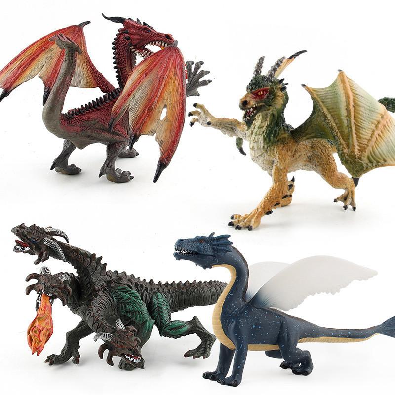 Jurassic Dinosaur Model Pvc Figurine With Wild Dual Head Design For Collectors And Display