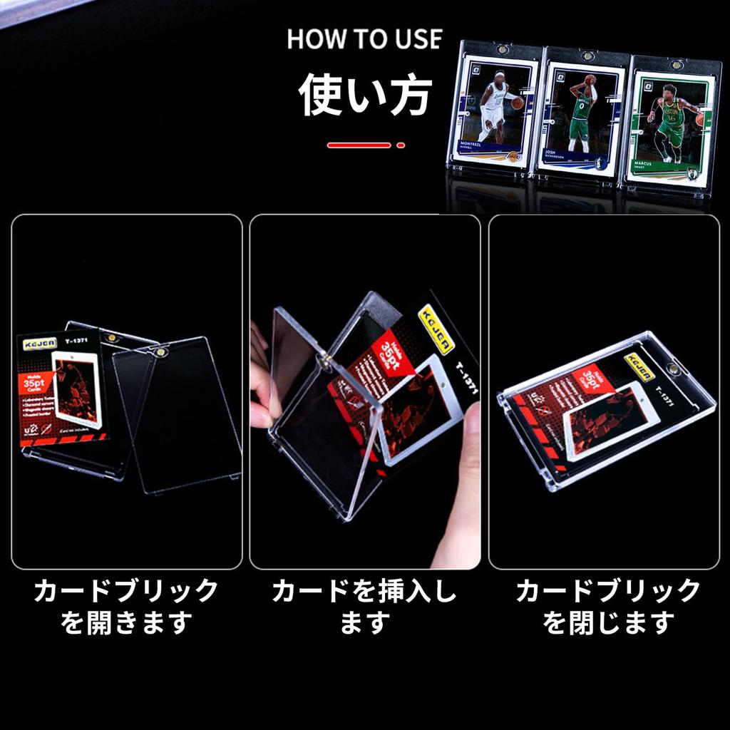 Meltryllis Magnetic Card Loaders for Acrylic 64x90mm Page Card Protective Trading Card 35pt High Magnetic for TCG Collection Cards Pokémon TCG,