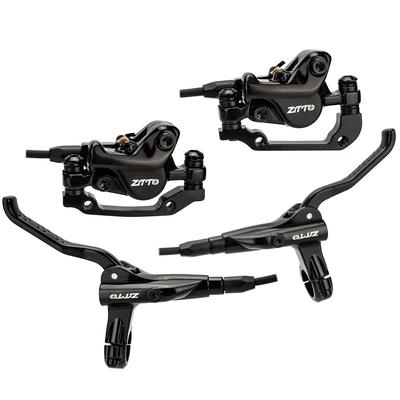 Upgrade Your Ride with Our Mountain Bike Hydraulic Brake Kit Dual Piston Disc Brake Left and Front