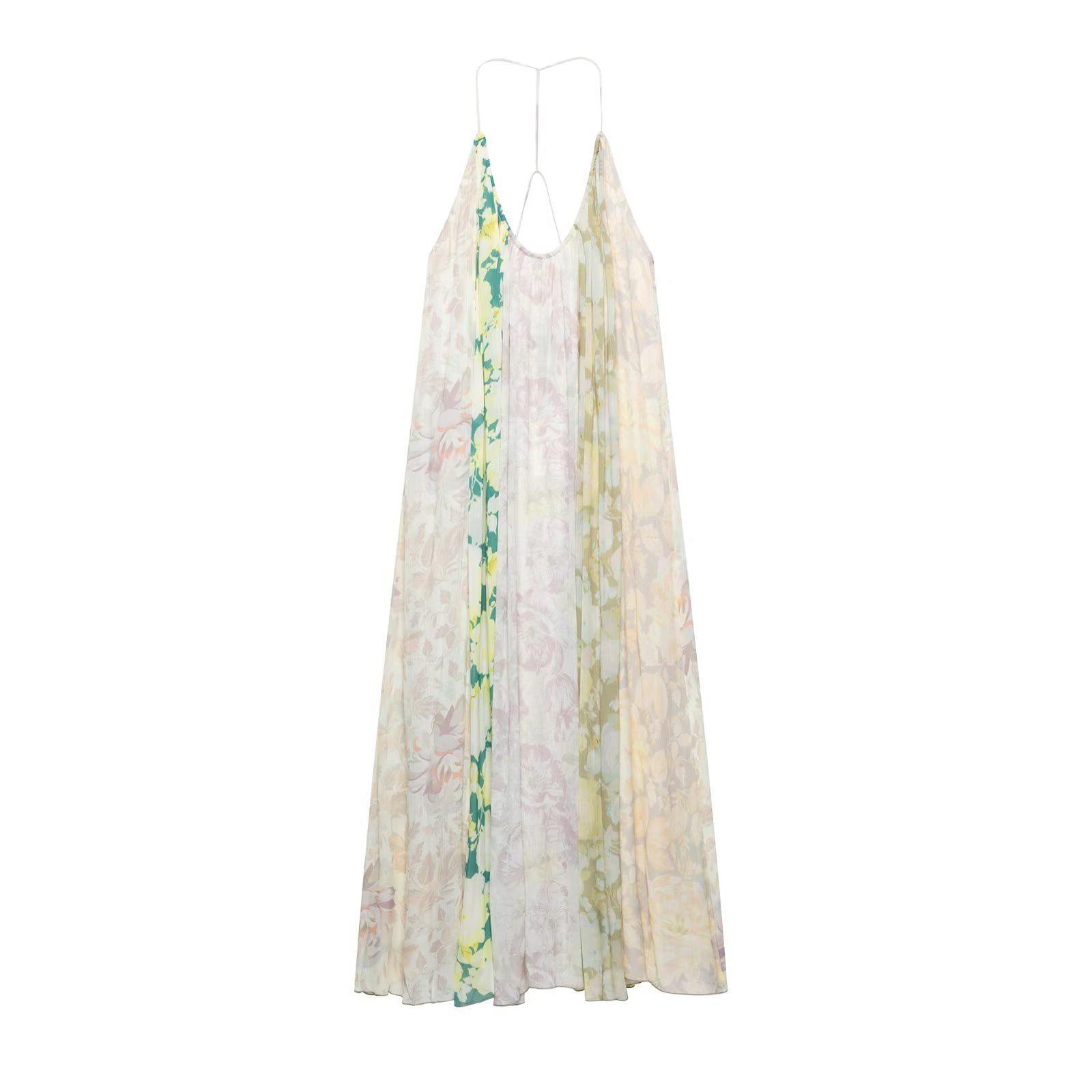 

TAOP&ZA Women s Elegant Floral Print Patchwork Summer Dress Extra Small