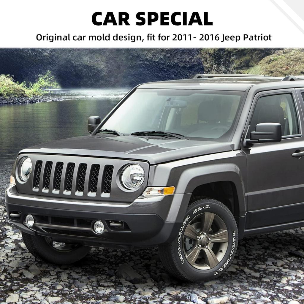 Chrome Side Mirror Covers Shell Trim Decoration for 2011-2016 Jeep Patriot