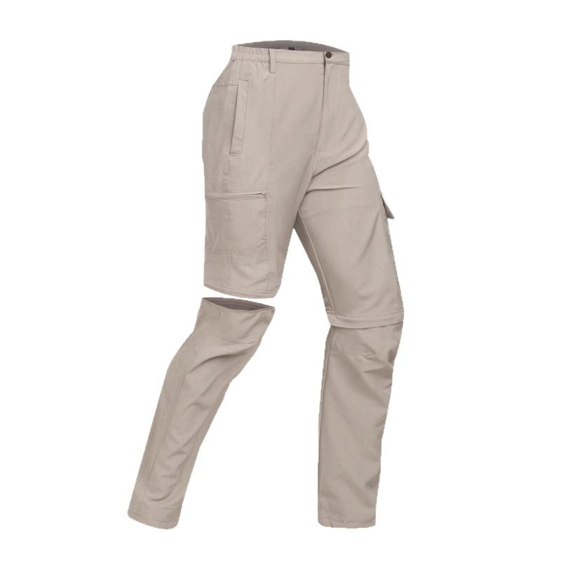 Men's Solid Color Casual Removable Overalls Outdoor Mountaineering Fishing Shorts Trousers Two Wear 7
