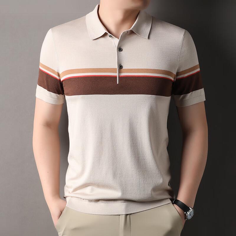 IMAGINEX Men s Business Summer Knitted Short Sleeve Polo Shirt XL