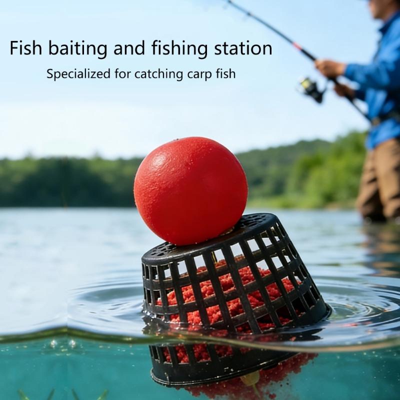 Professional Baits Dispenser With Removable Floating Ball For Convenient Maintenance And Spreading of Baits In Fishing