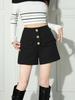 2025 Korean Style: Women's Slimming High Waist A-line Skirt Pants, Bootcut Wide Leg Casual Shorts, for Spring and Autumn