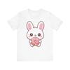 Kawaii Bunny with Pink Donut Cute Pastel Cartoon Art T-Shirt