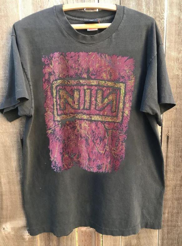90ss NINE INCH NAILS Closer Tour Charcoal Unisex Tshirt Classic Style WA0015 Unisex T-Shirt S