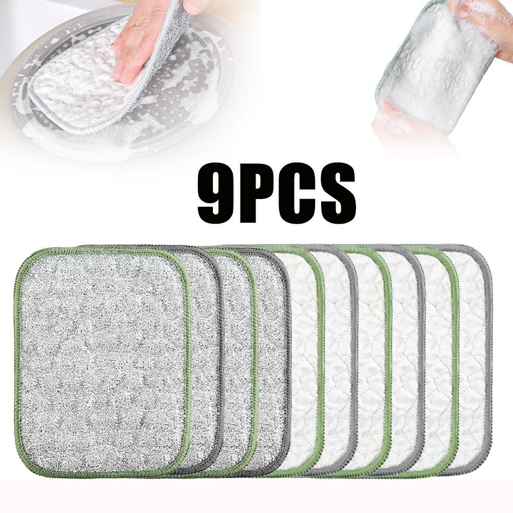 Silberfaser Doppellagig Antihaft Ölreinigungstuch Saugfähiges Geschirrtuch Baumwollgaze Topfschrubber für die Küche