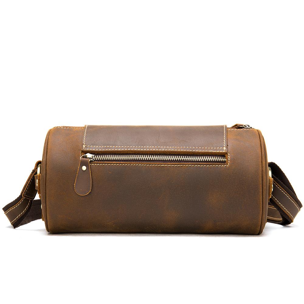 Retro Fashion Head Layer Cowhide Crossbody Crazy Horse Leather Shoulder Bag Men's Genuine Leather Bag