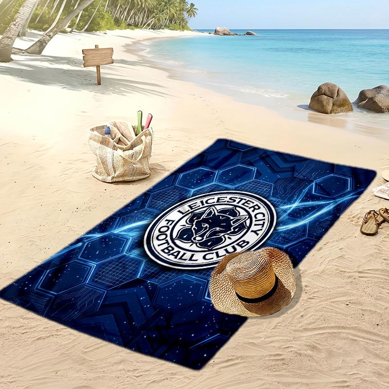 Asciugamano da Spiaggia con Stampa del Leicester City Football, Asciugamano Grande Morbido ad Asciugatura Rapida per Spiaggia Campeggio Nuoto